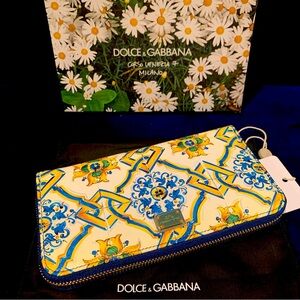 Dolce & Gabbana Majolica Large Wallet New